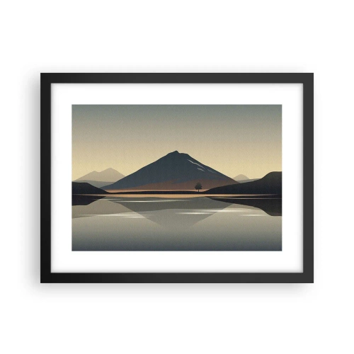 Poster in einem schwarzem Rahmen - Spiegelreflexion - 40x30 cm