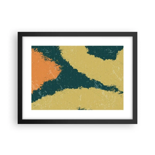 Poster in einem schwarzem Rahmen - Abstraktion – langsame Bewegung - 40x30 cm