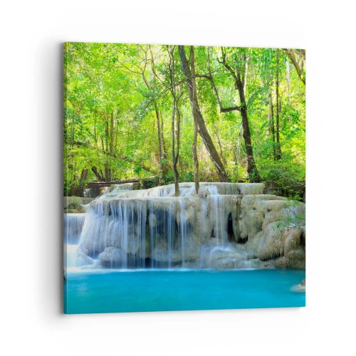 Bild auf Leinwand - Leinwandbild - In Türkis und Grün ertrinken - 70x70 cm