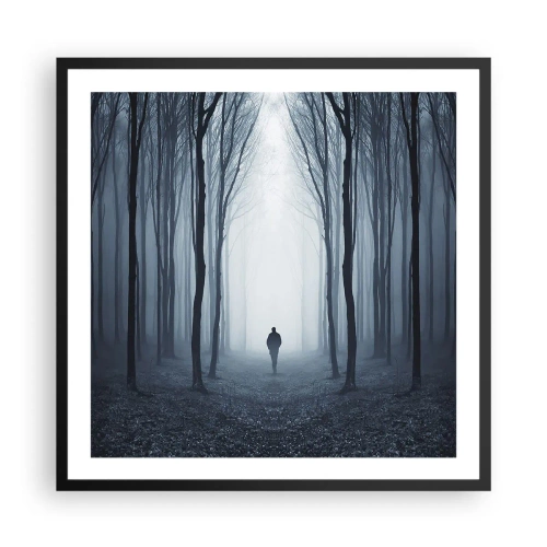 Poster in einem schwarzem Rahmen - Alles einfach und übersichtlich - 60x60 cm