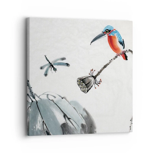 Bild auf Leinwand - Leinwandbild - Das Leben der Wiese - 30x30 cm