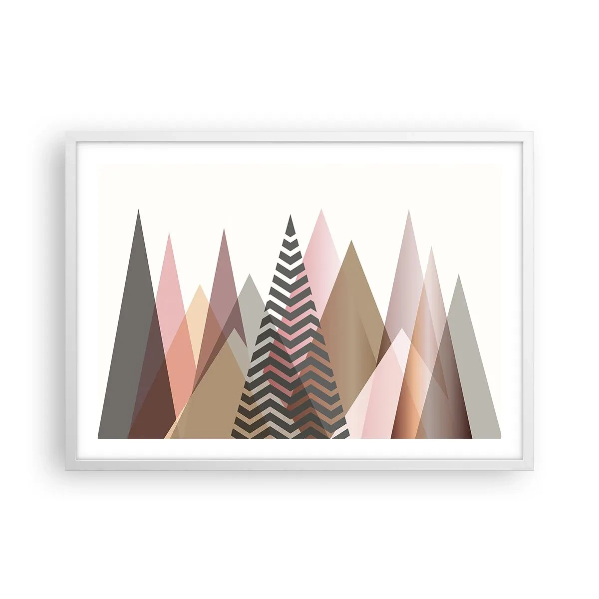 Poster in einem weißen Rahmen - Pyramidale Aussicht - 70x50 cm