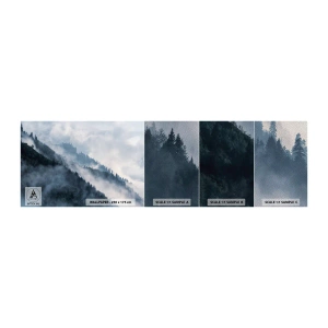 Fototapeten Muster Premium Sand - Mystik der Berge - Landschaft, Berge, Wald - 100x30 cm