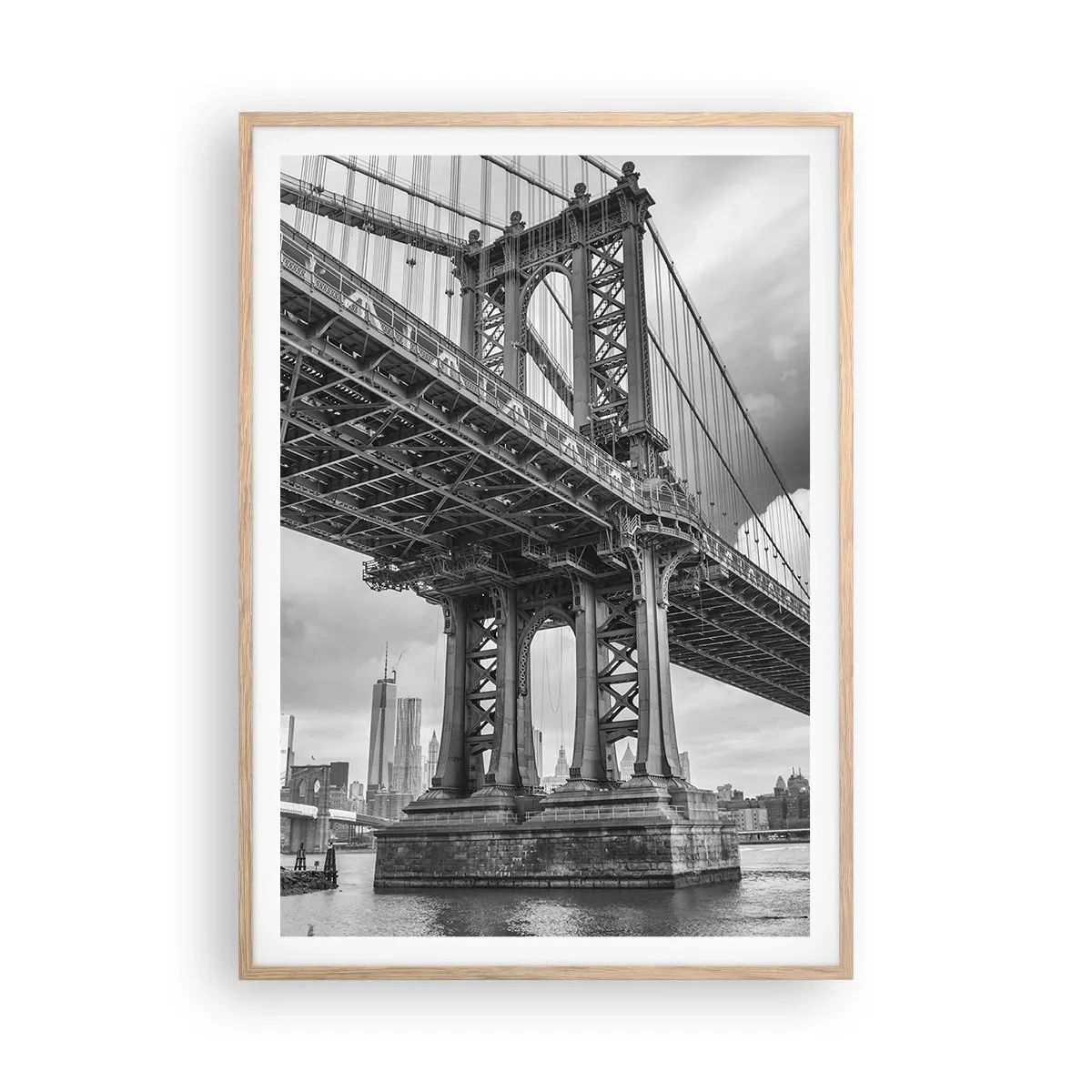 Poster in einem Rahmen aus heller Eiche - Ins Herz der Stadt - 70x100 cm