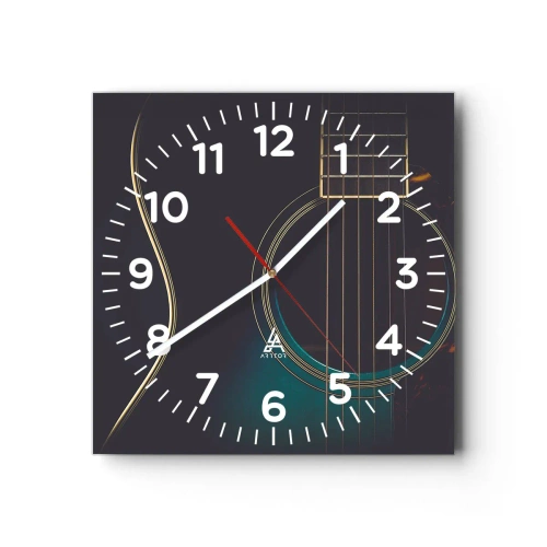 Wanduhr - Glasuhr - Einen Moment bevor es ertönt - 30x30 cm