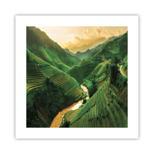 Poster - Vietnamesisches Tal - 40x40 cm