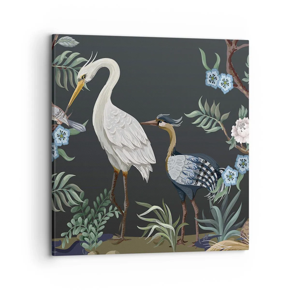 Bild auf Leinwand - Leinwandbild - Vogelparade - 70x70 cm