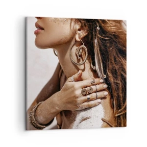 Bild auf Leinwand - Leinwandbild - Königin des wilden Strandes - 50x50 cm