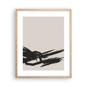 Poster in einem Rahmen aus heller Eiche - Unaufhaltsamer Trieb - 40x50 cm