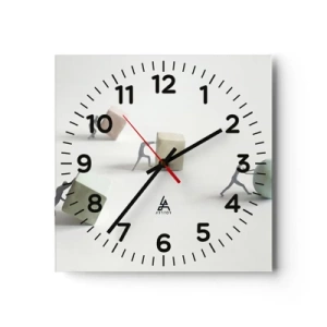 Wanduhr - Glasuhr - Pures Leben - 40x40 cm