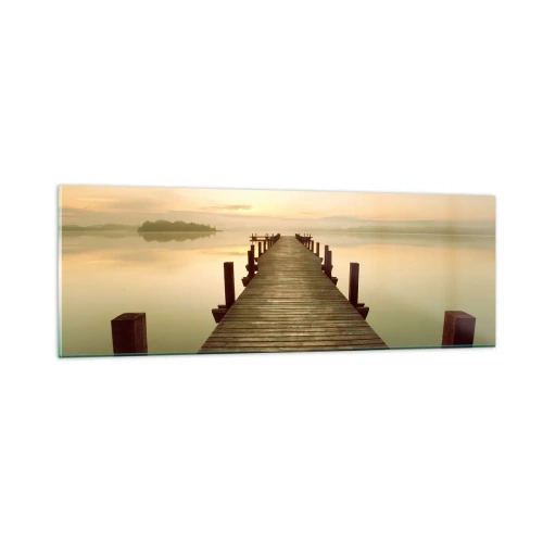 Glasbild - Bild auf glas - Tagesanbruch, Morgendämmerung, Licht - 90x30 cm