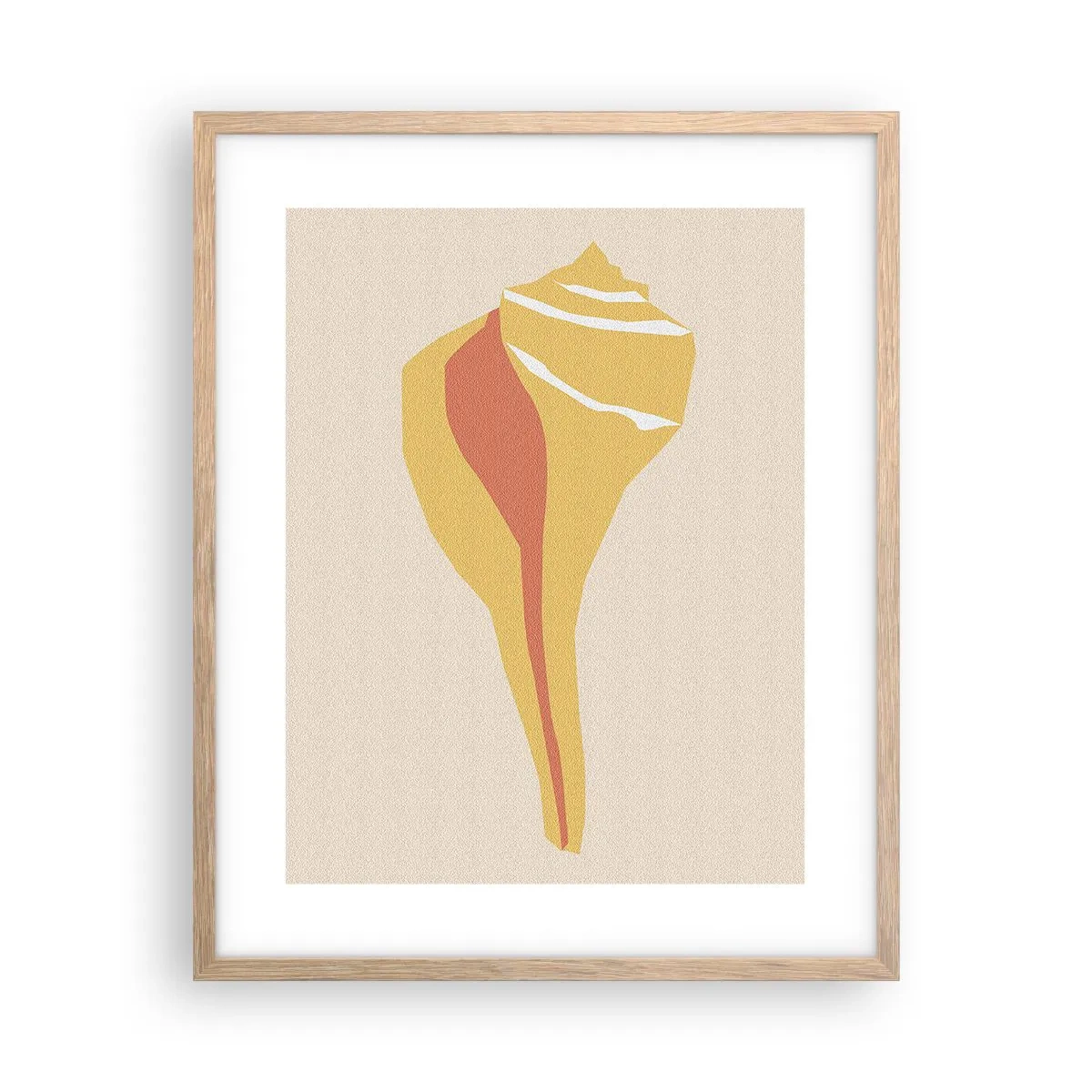 Poster in einem Rahmen aus heller Eiche - Organische Abstraktion – Wachstum - 40x50 cm