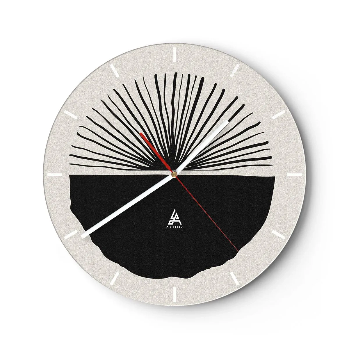 Wanduhr - Glasuhr - Eine Reihe von Möglichkeiten - 40x40 cm