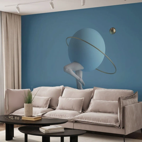 Selbstklebende Fototapete Deluxe Sticker - Und die Planeten spielen verrückt - Abstraktion, Beine, Dreidimensional - 450x315 cm