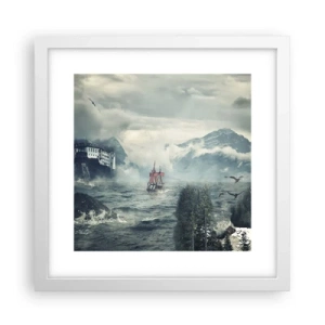 Poster in einem weißen Rahmen - In magischen Gewässern - 30x30 cm