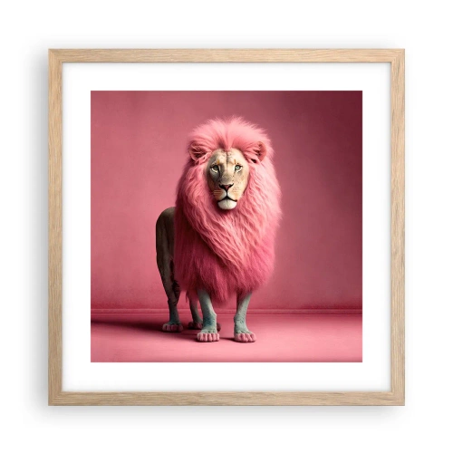 Poster in einem Rahmen aus heller Eiche - Und du hast keine Angst mehr - 40x40 cm