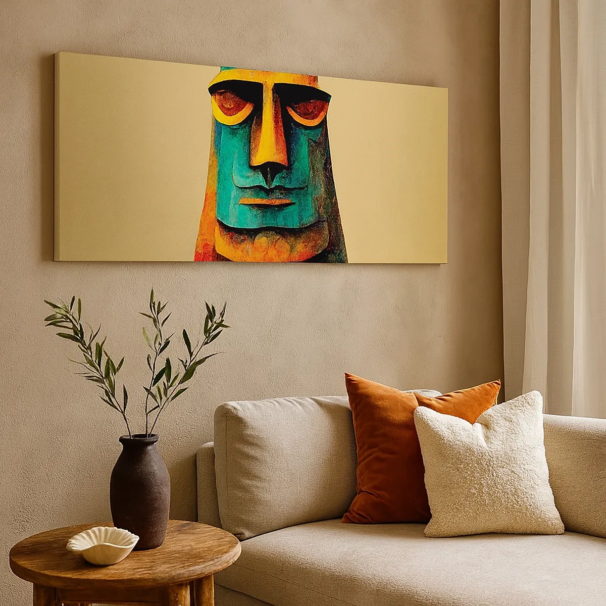 Bild auf Leinwand - Leinwandbild - Statuenhaft und sympathisch - 30x30 cm