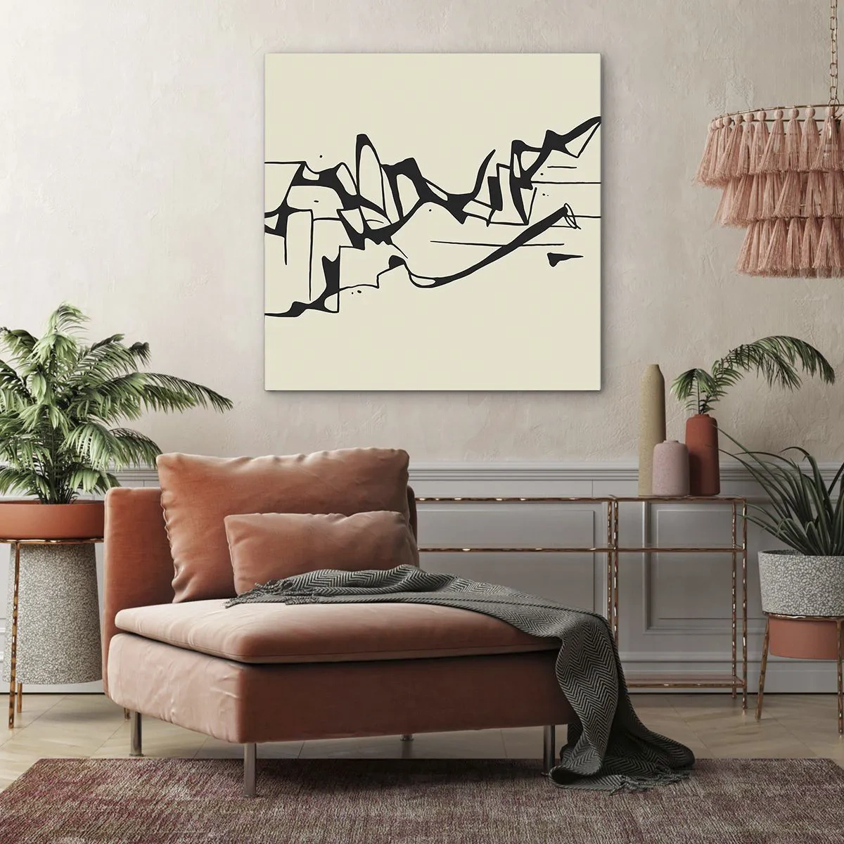 Bild auf Leinwand - Leinwandbild - Vielleicht eine Landschaft - 40x40 cm
