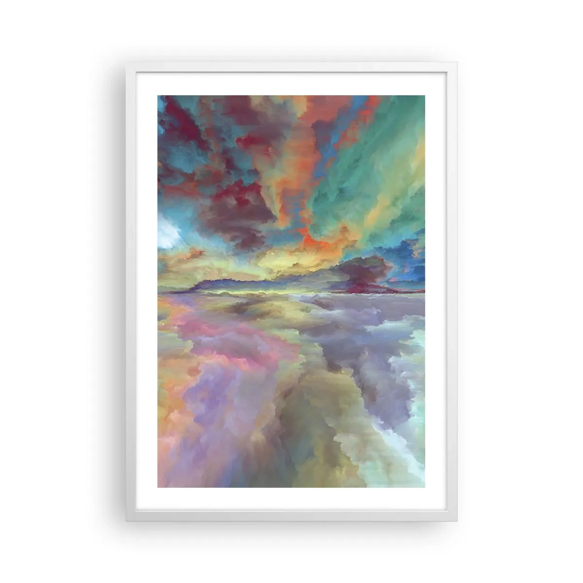 Poster in einem weißen Rahmen - Zwei Himmel - 50x70 cm