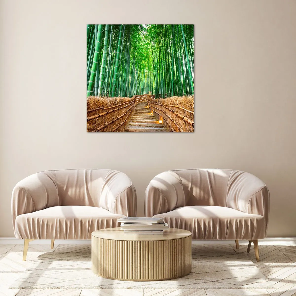 Glasbild - Bild auf glas - Die Essenz der asiatischen Natur - 70x70 cm