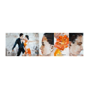 Fototapeten Muster Selbstklebend Deluxe Sticker - Schmutziges Tanzen - Abstraktion, Tanzen, Tango - 100x30 cm