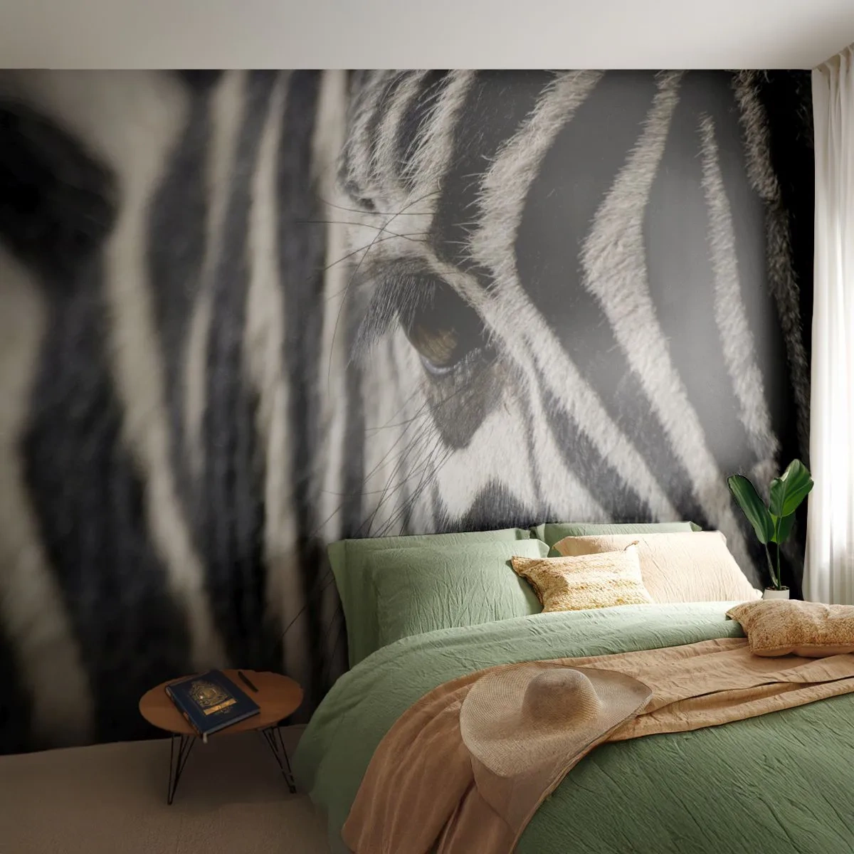 Fototapete Premium Canvas - Gestreiftes Porträt - Tiere, Rippen, Afrika - 250x175 cm
