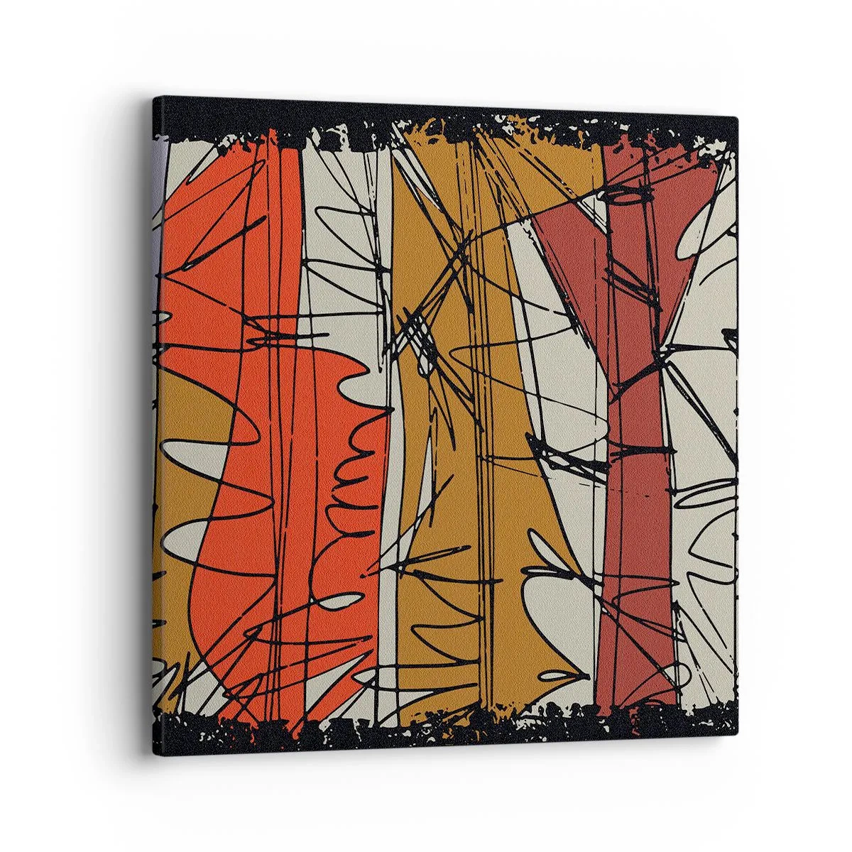 Bild auf Leinwand - Leinwandbild - Spontane Komposition - 40x40 cm