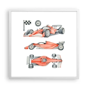 Poster in einem weißen Rahmen - Dem Traum folgen - 60x60 cm