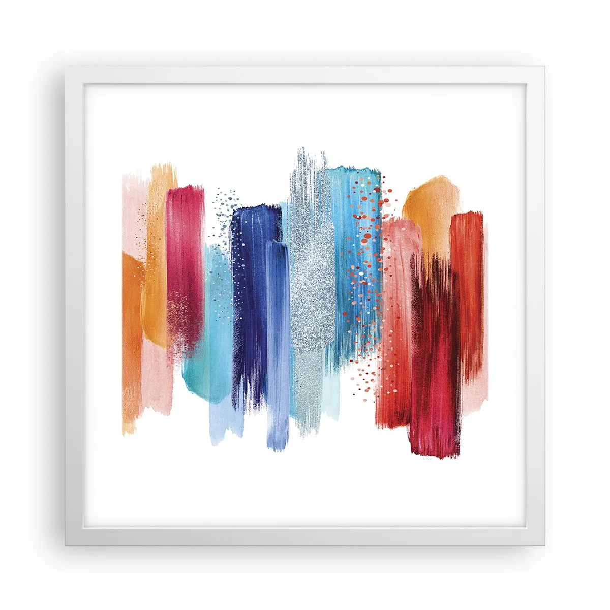 Poster in einem weißen Rahmen - Auf und ab - 40x40 cm