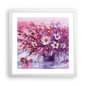 Poster in einem weißen Rahmen - Unschuld und Leidenschaft - 40x40 cm