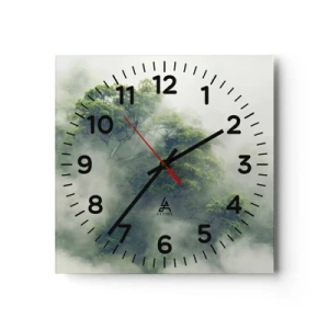 Wanduhr - Glasuhr - In Nebel gehüllt - 30x30 cm