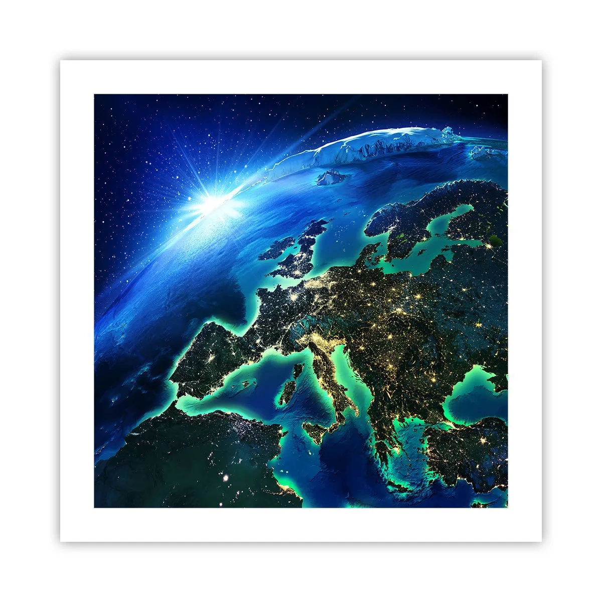 Poster - Funkelndes Europa - 50x50 cm