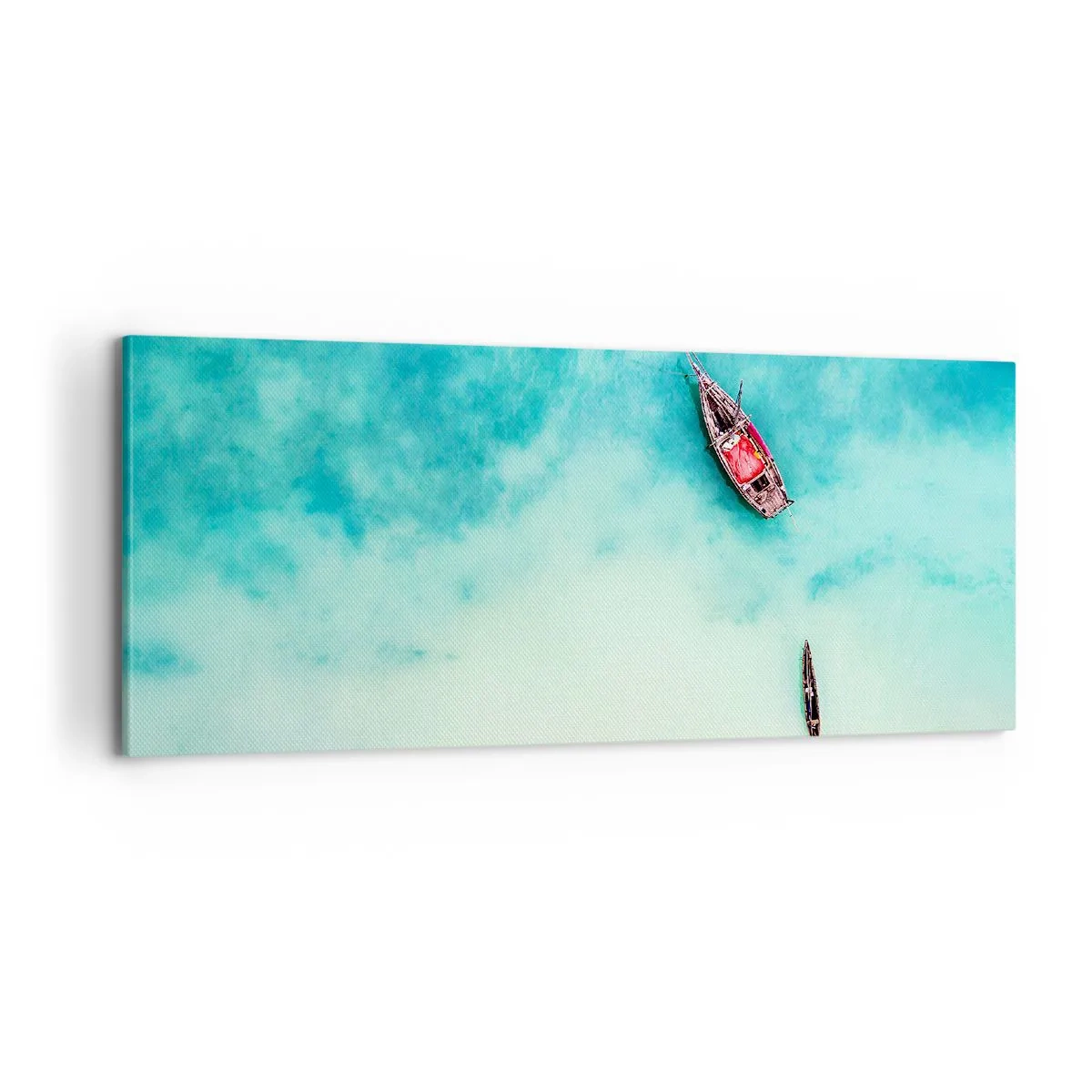 Bild auf Leinwand - Leinwandbild - Denn an den Stränden von Sansibar, wenn der Wasserüberschuss ... - 100x40 cm