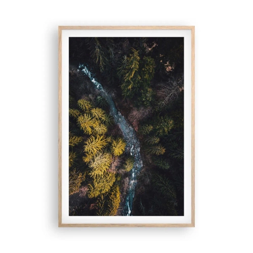 Poster in einem Rahmen aus heller Eiche - Schnell und immer schneller - 61x91 cm