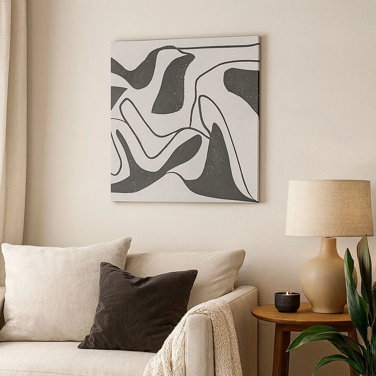 Bild auf Leinwand - Leinwandbild - Abstraktes Spiel im Labyrinth - 30x30 cm