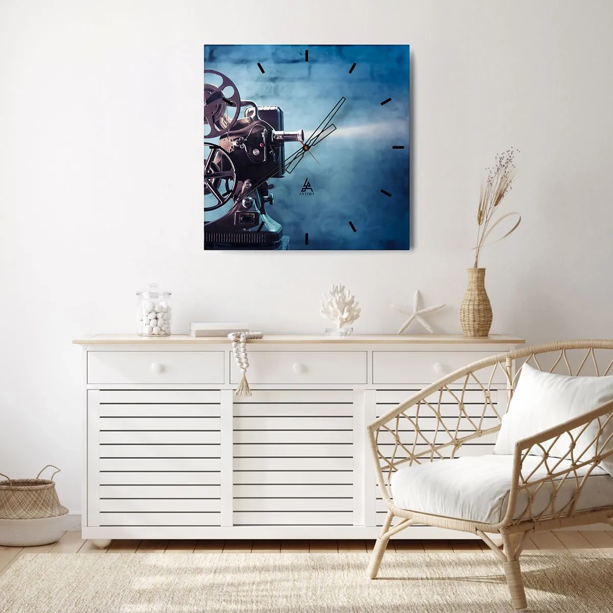 Wanduhr - Glasuhr - Im alten Kino - 30x30 cm