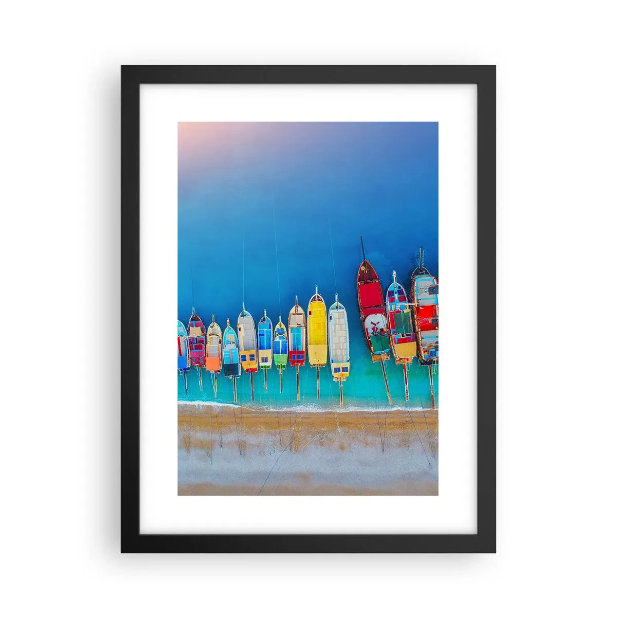 Poster in einem schwarzem Rahmen - Aus der Vogelperspektive - 30x40 cm