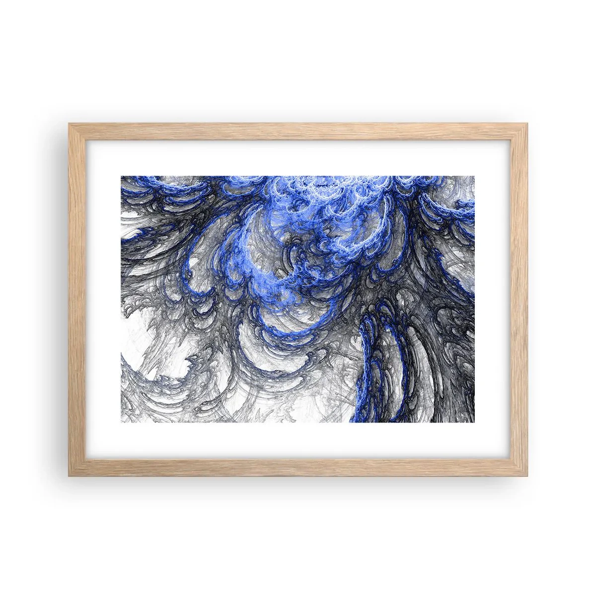 Poster in einem Rahmen aus heller Eiche - Die Geburt einer Welle - 40x30 cm