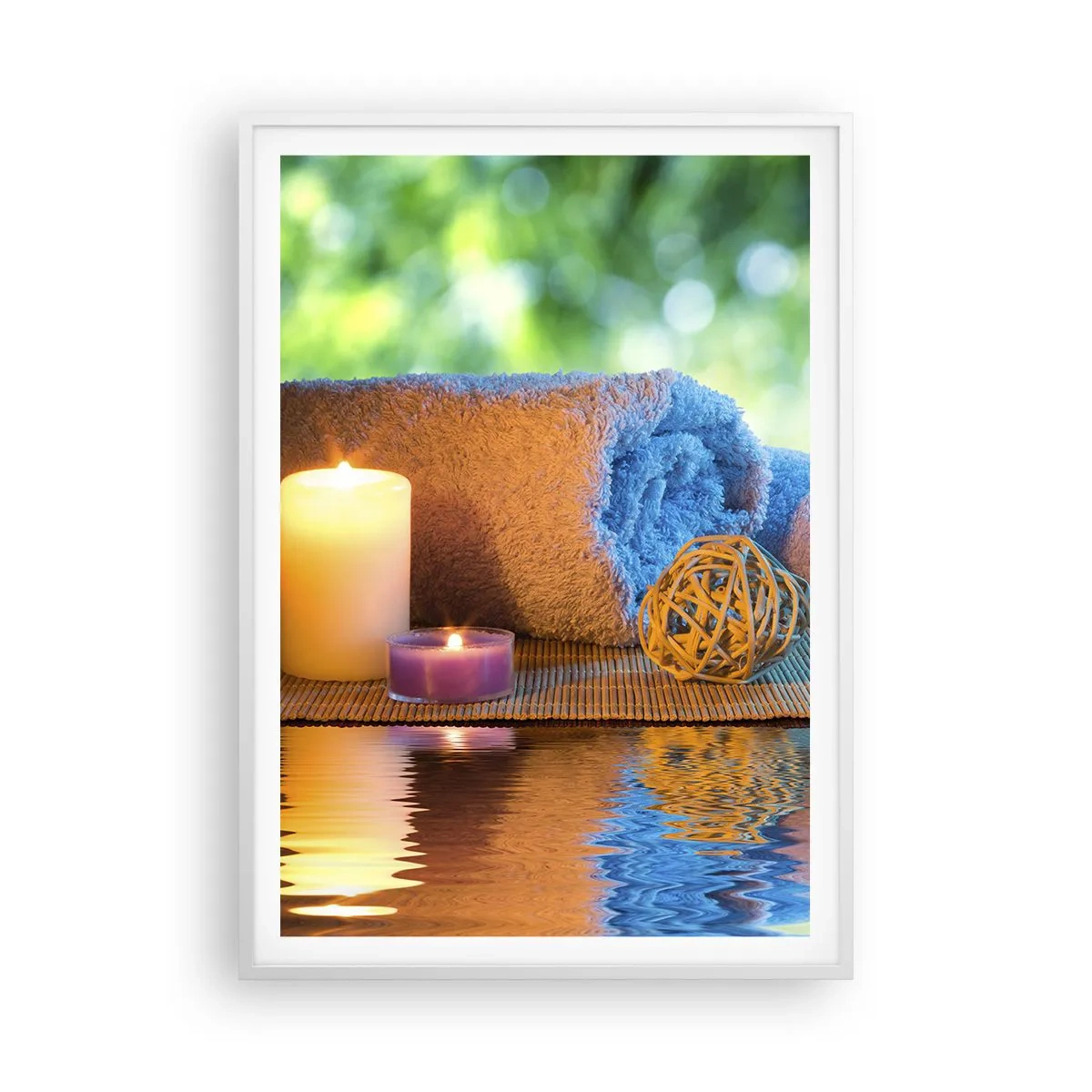 Poster in einem weißen Rahmen - Zeit für den Körper - 70x100 cm