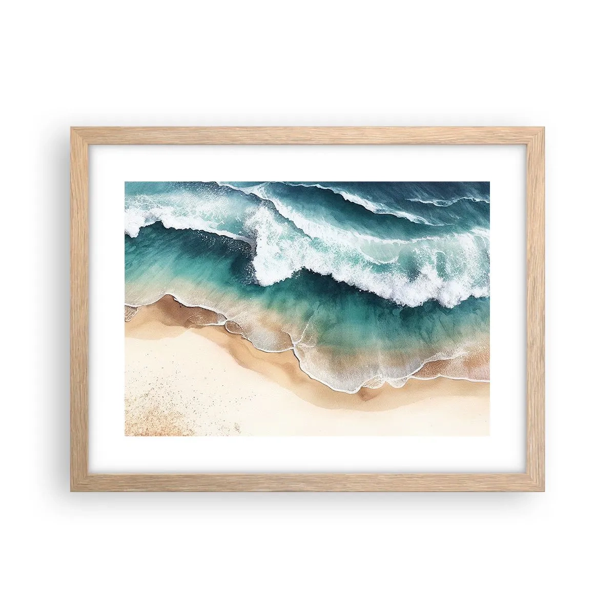 Poster in einem Rahmen aus heller Eiche - Das ewige Treffen - 40x30 cm