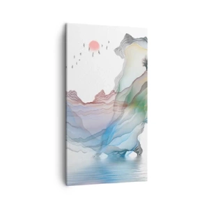 Bild auf Leinwand - Leinwandbild - Zu den Kristallbergen - 45x80 cm