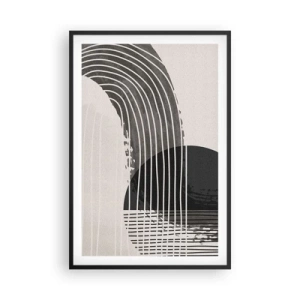 Poster in einem schwarzem Rahmen - Hin und zurück - 61x91 cm