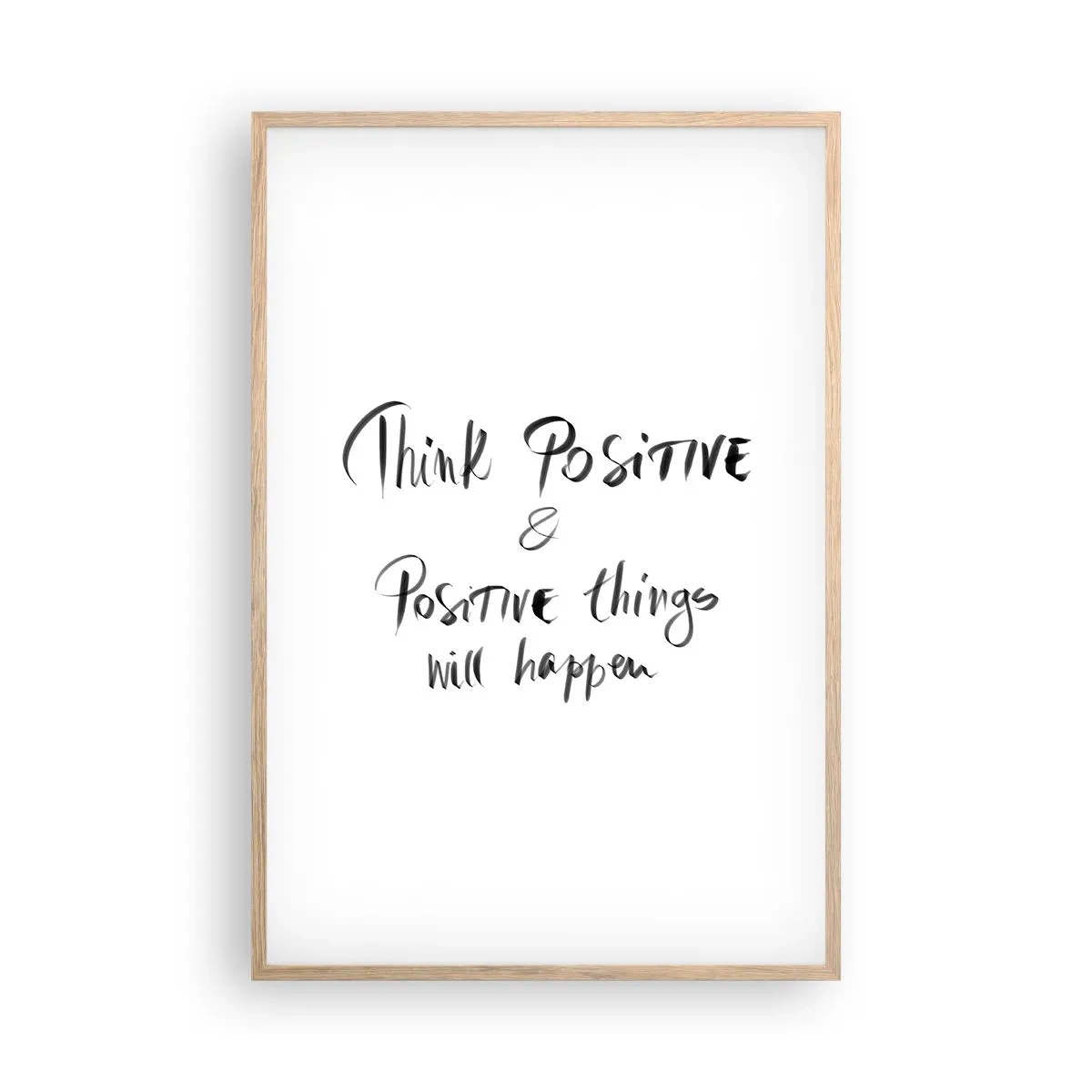 Poster in einem Rahmen aus heller Eiche - Wie soll man leben? - 61x91 cm