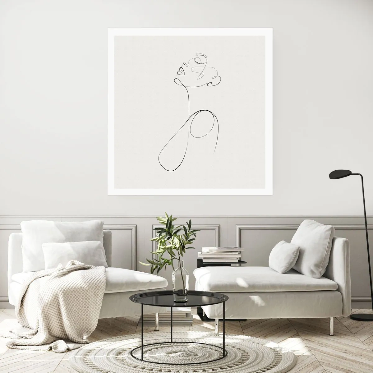 Poster - Versunken in Träumen - 60x60 cm