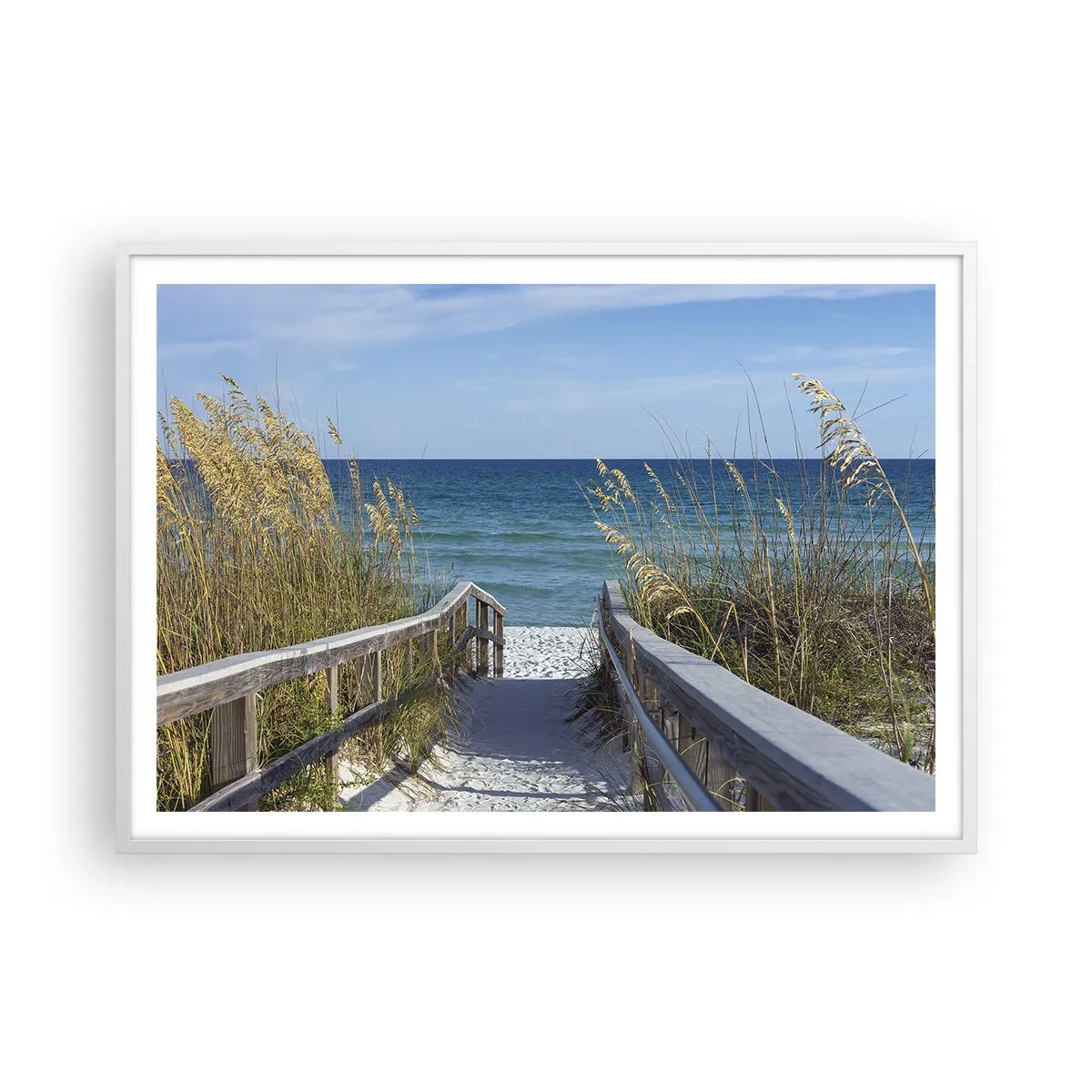 Poster in einem weißen Rahmen - In der Sonne, im Wind - 100x70 cm