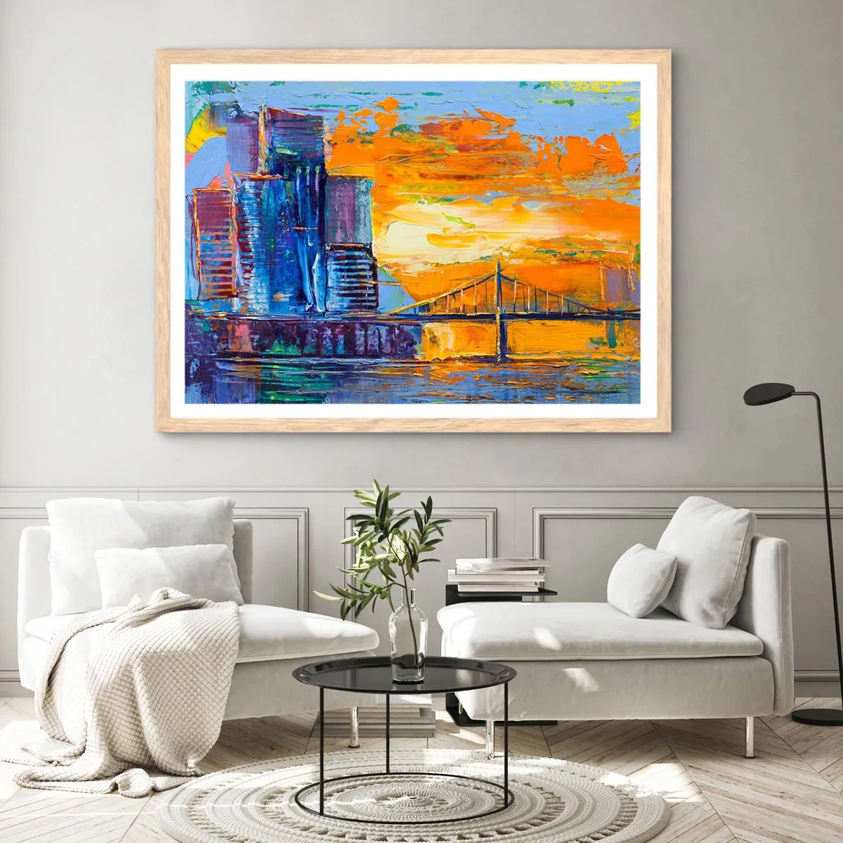 Poster in einem Rahmen aus heller Eiche - Kultur und Natur - 50x40 cm