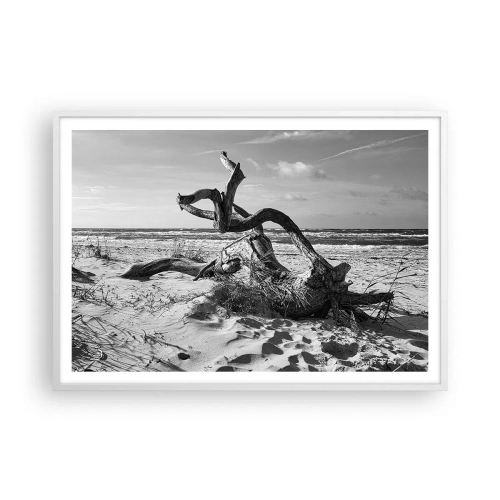 Poster in einem weißen Rahmen - Meeresskulptur - 100x70 cm