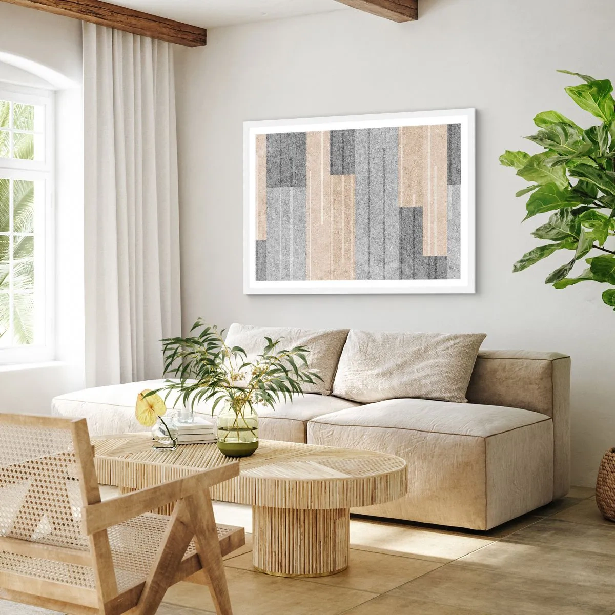 Poster in einem weißen Rahmen - Komposition: Vertikal halten - 70x50 cm