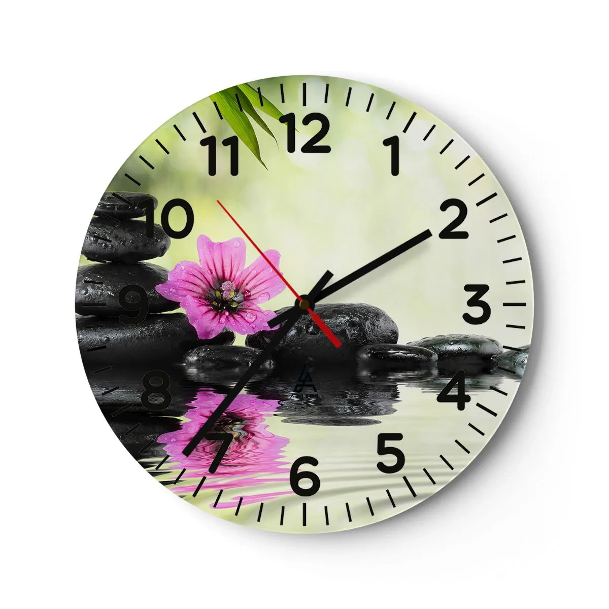 Wanduhr - Glasuhr - Zeit für die Seele - 40x40 cm