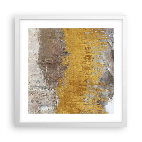Poster in einem weißen Rahmen - Goldene Explosion - 40x40 cm